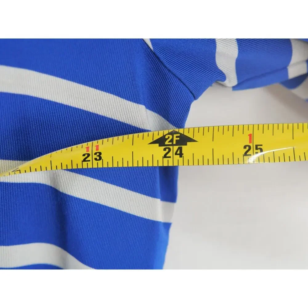 Ralph Lauren RLX Polo Shirt Mens L US Open Merion Golf Club Blue White Striped